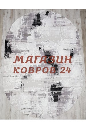 Турецкий ковер Sanat viscon 6301 Серый овал